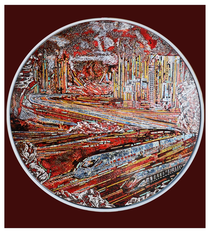 漆画作品《中国时速》120x120cm.jpg 漆画作品《中国时速》120x120cm.jpg