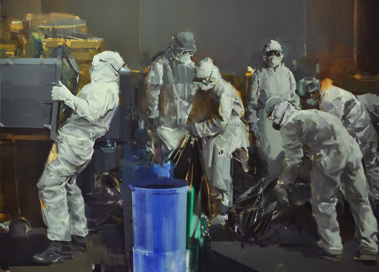 一等奖作品.樊磊-《夜幕下的城市卫士》-200x150cm-油画.jpg